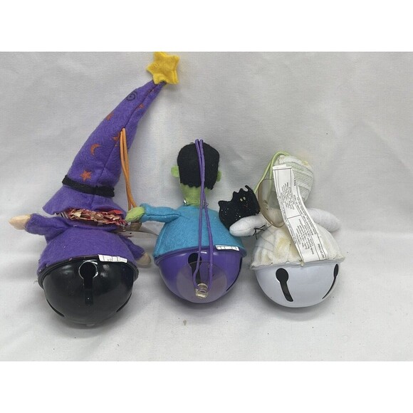 Avon Halloween Jingle Bell Ornaments Spooky Fun Pals Metal Dracula Mummy Witch - Picture 8 of 16